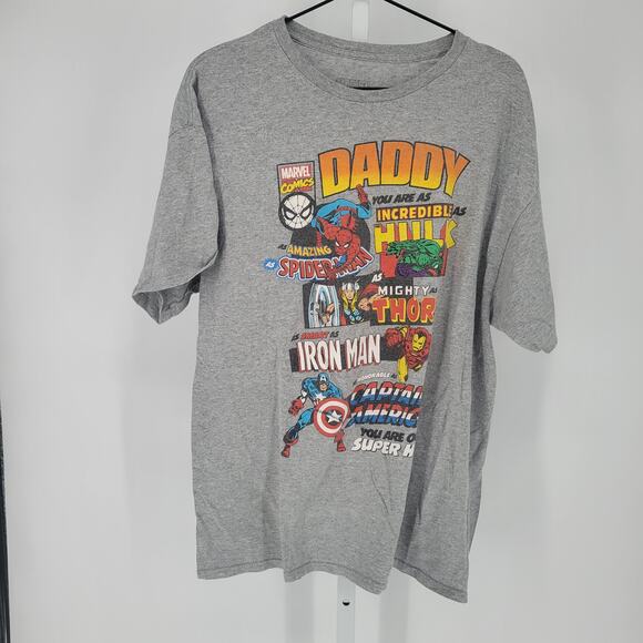Marvel Comics Mens Sz XL Short Sleeve T Shirt Fathers Day Dad Daddy - Picture 1 of 4